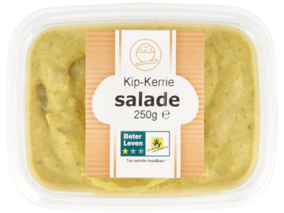 Kip kerrie salade