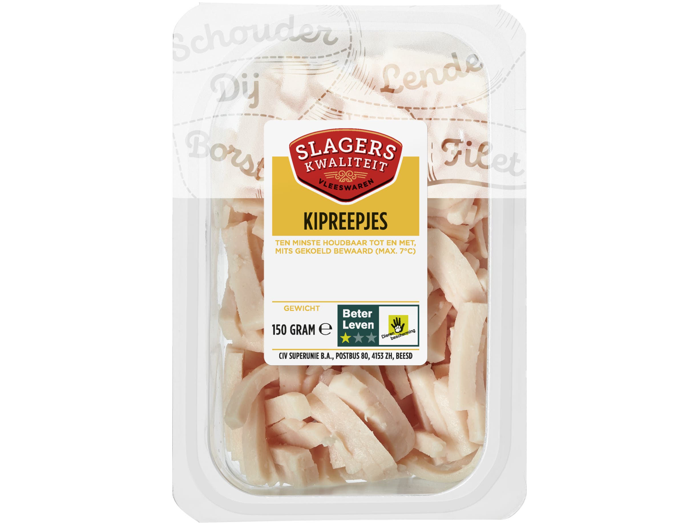Slagers kwaliteit Kipreepjes