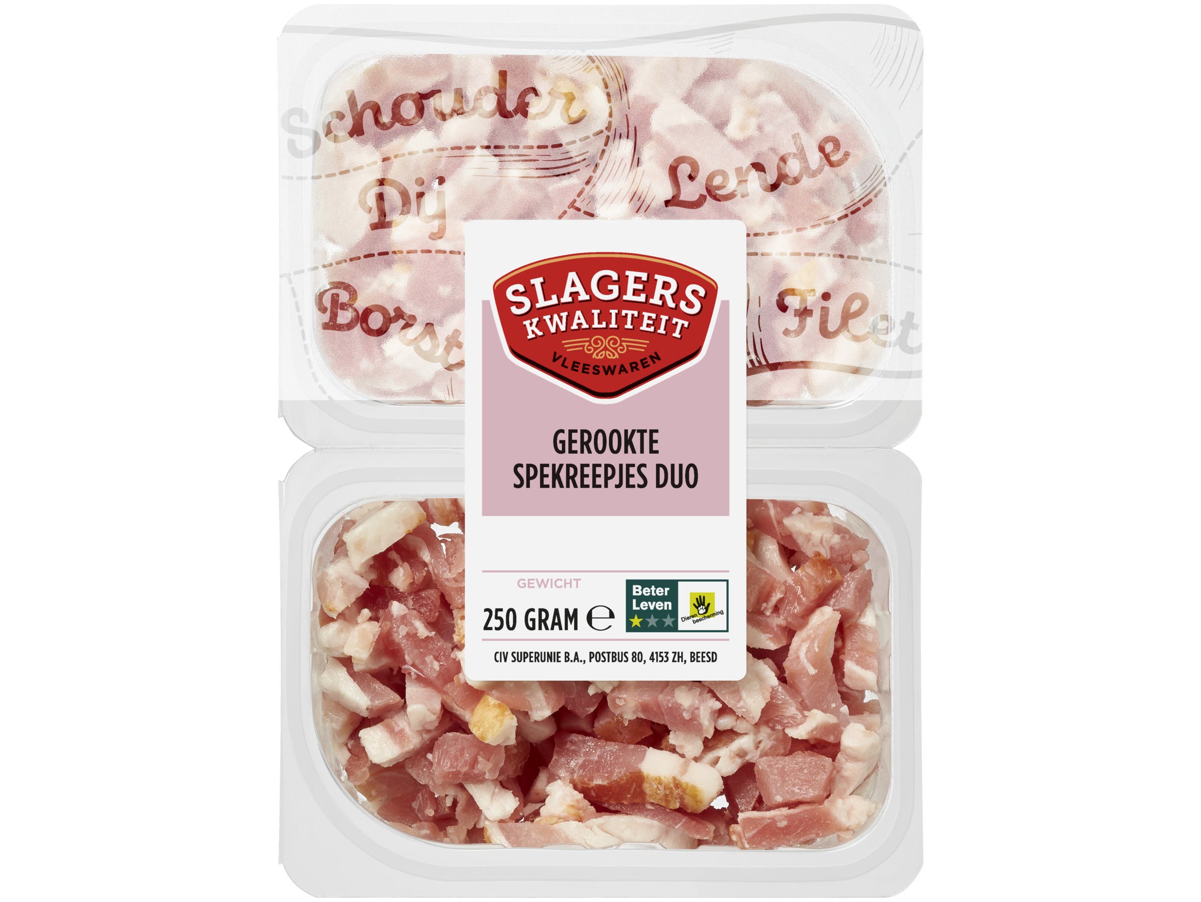 Slagers kwaliteit Gerookte spekreepjes