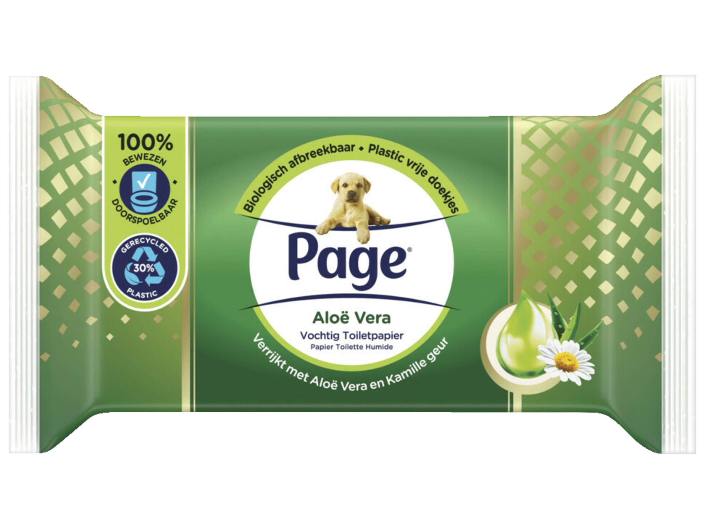 Page vochtig toiletpapier - Aloe vera