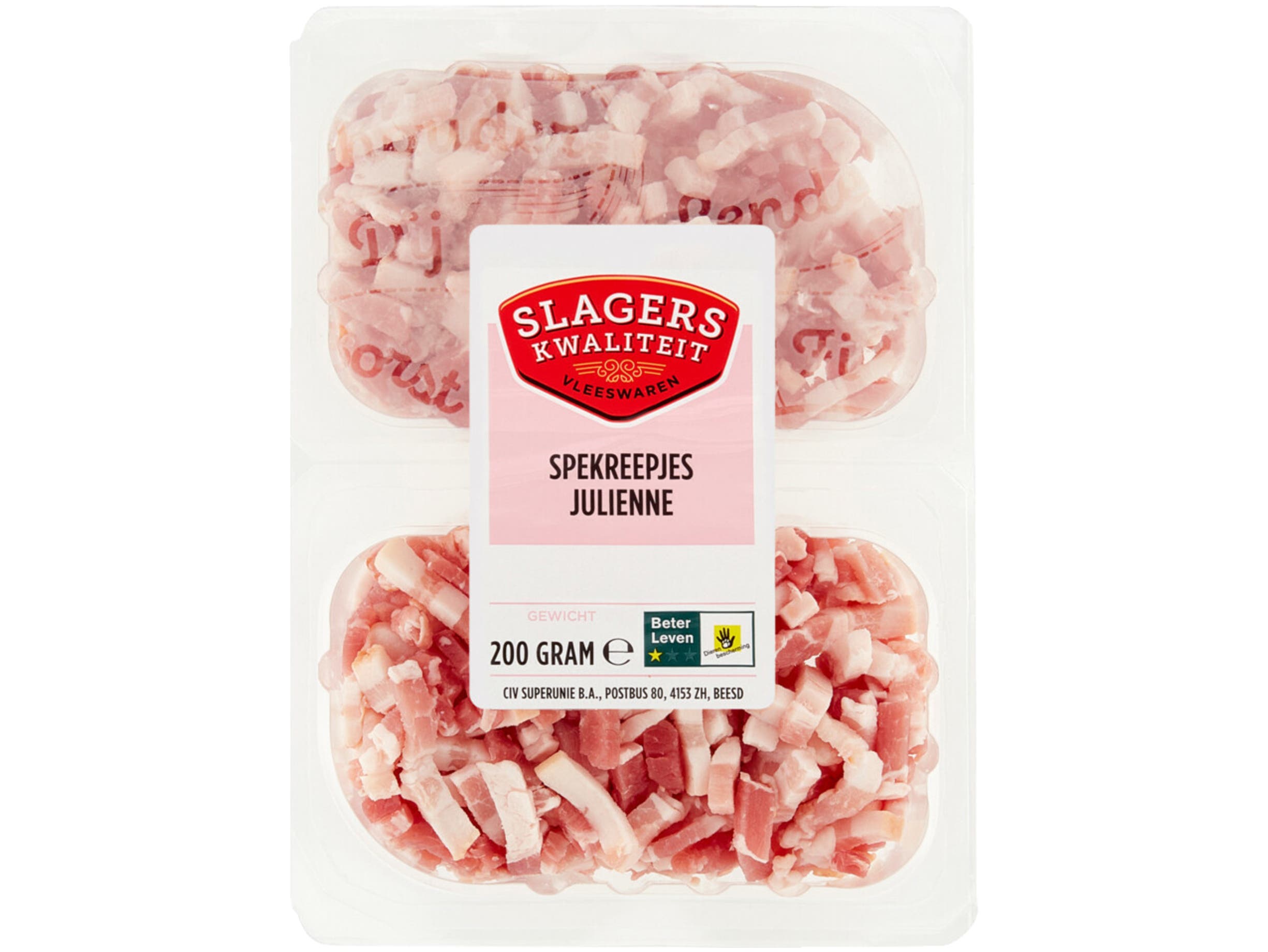 Slagers kwaliteit Julienne spekreepjes