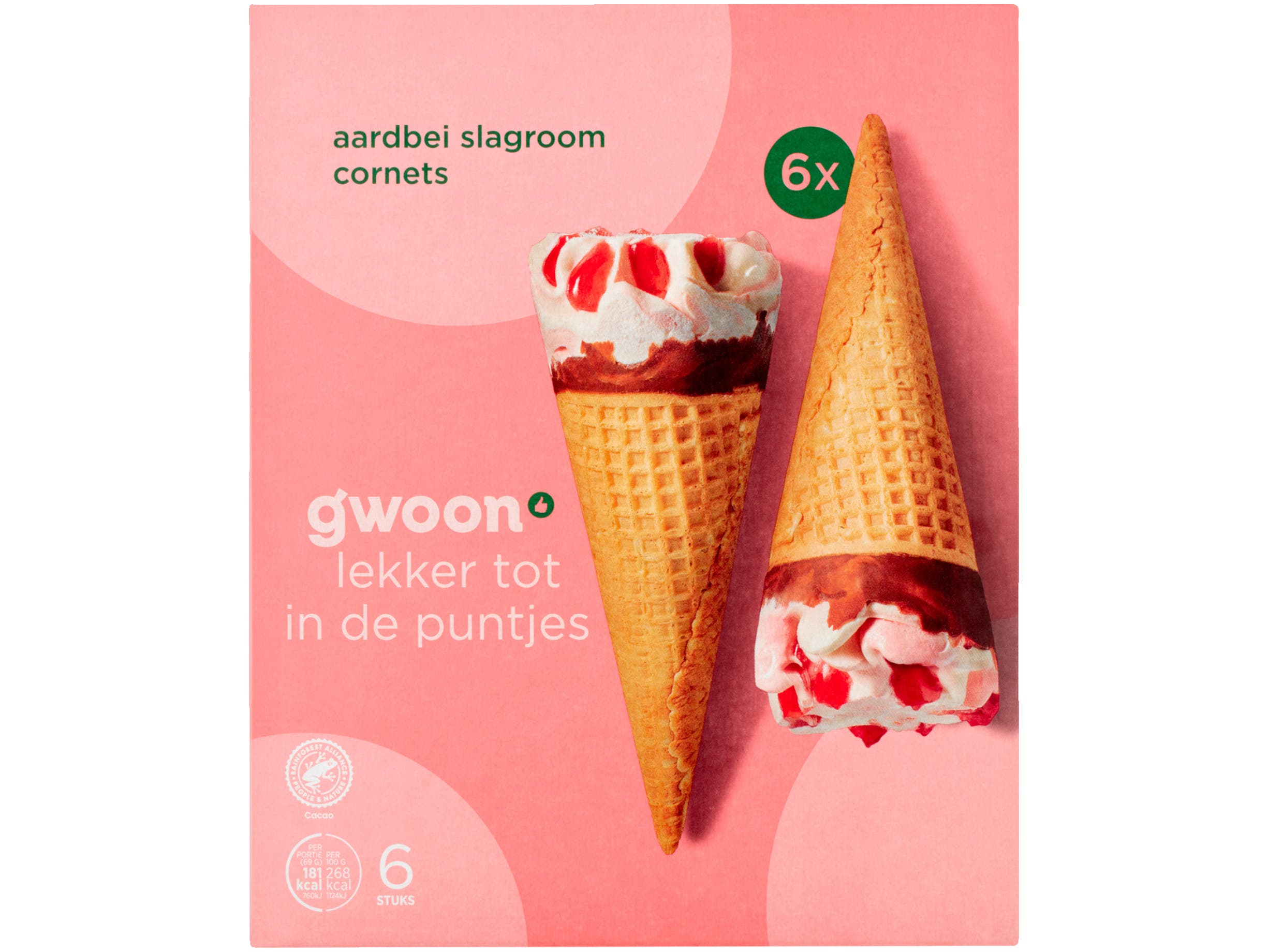 G'woon Cornets aardbei