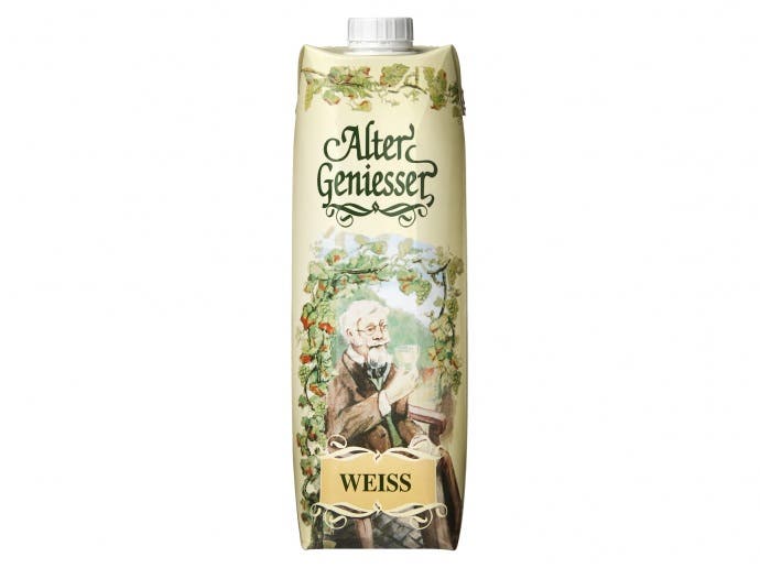 Alter geniesser Weiss wein