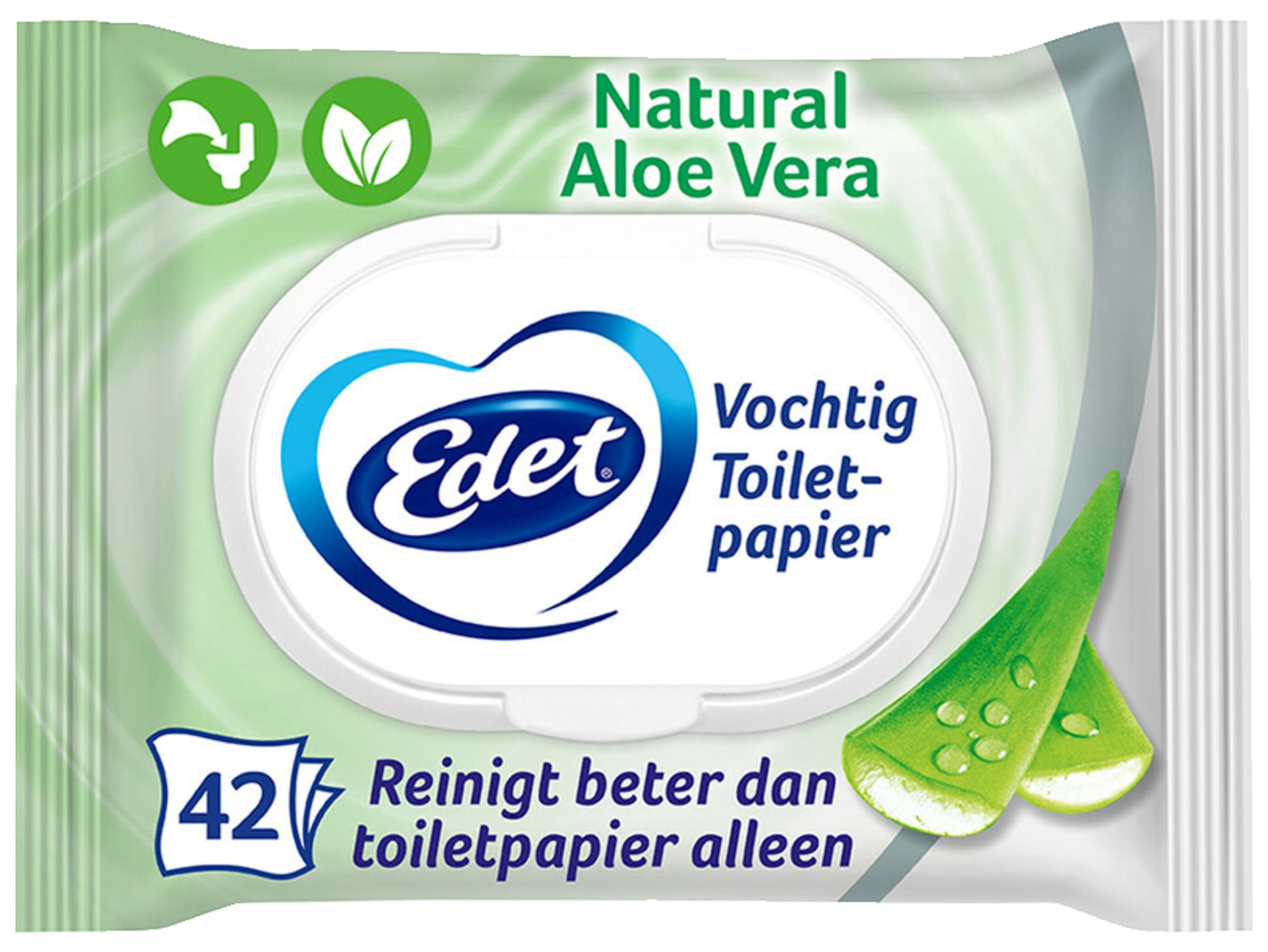 Edet Vochtig toiletpapier aloe vera