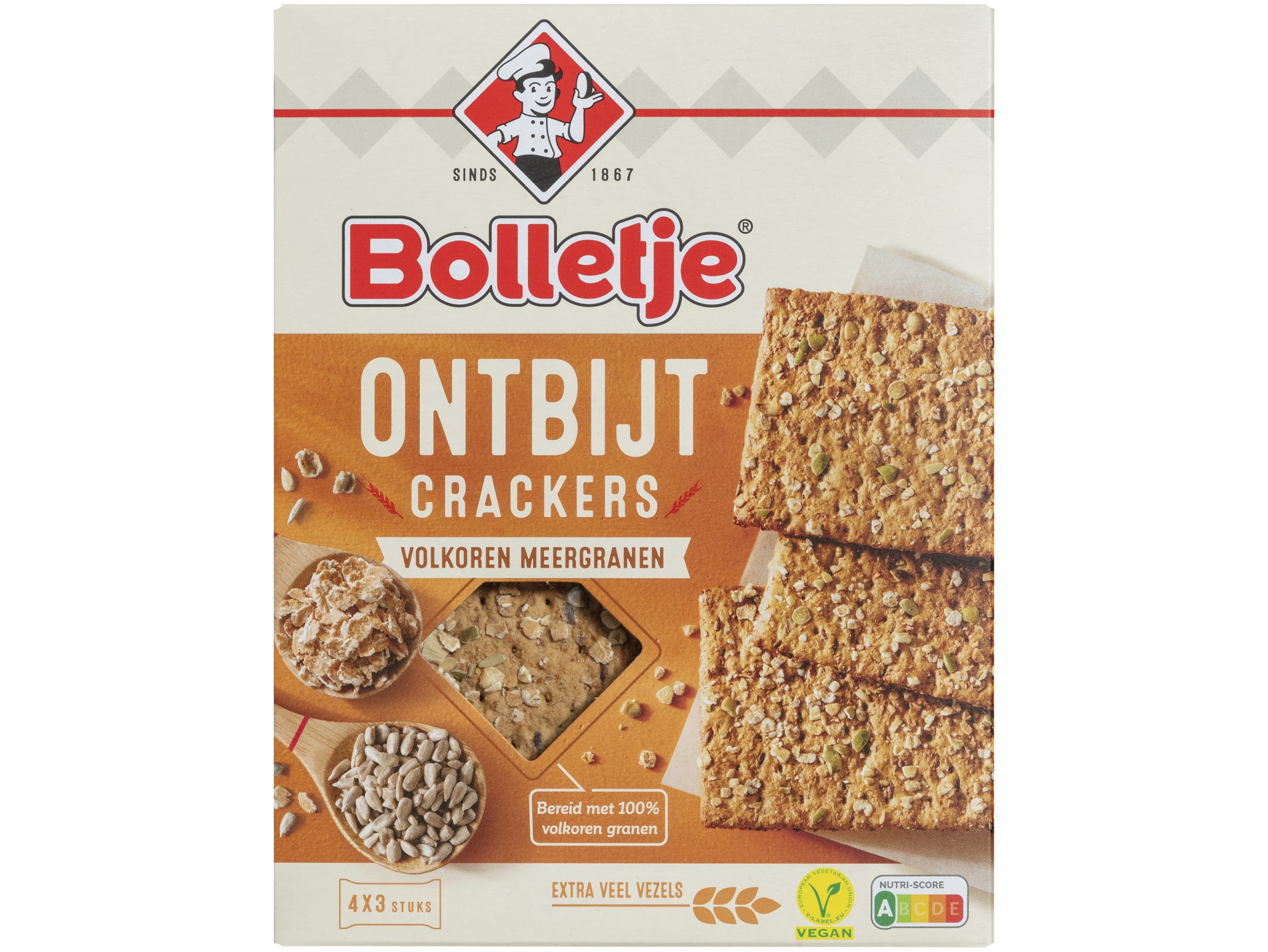 Bolletje Ontbijtcrackers Volkoren Meergranen