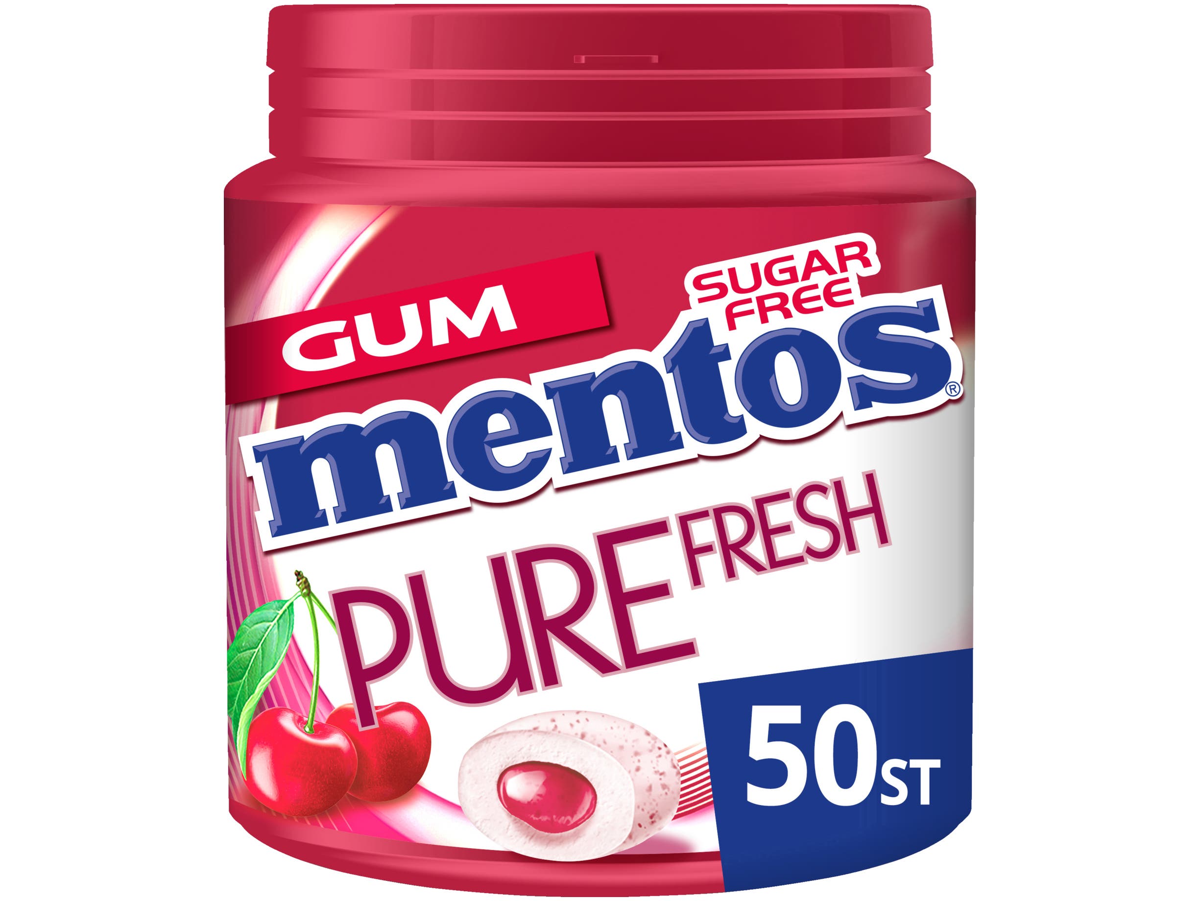 Mentos Pure Fresh Cherry Kers Kauwgom fruit Suikervrij Pot
