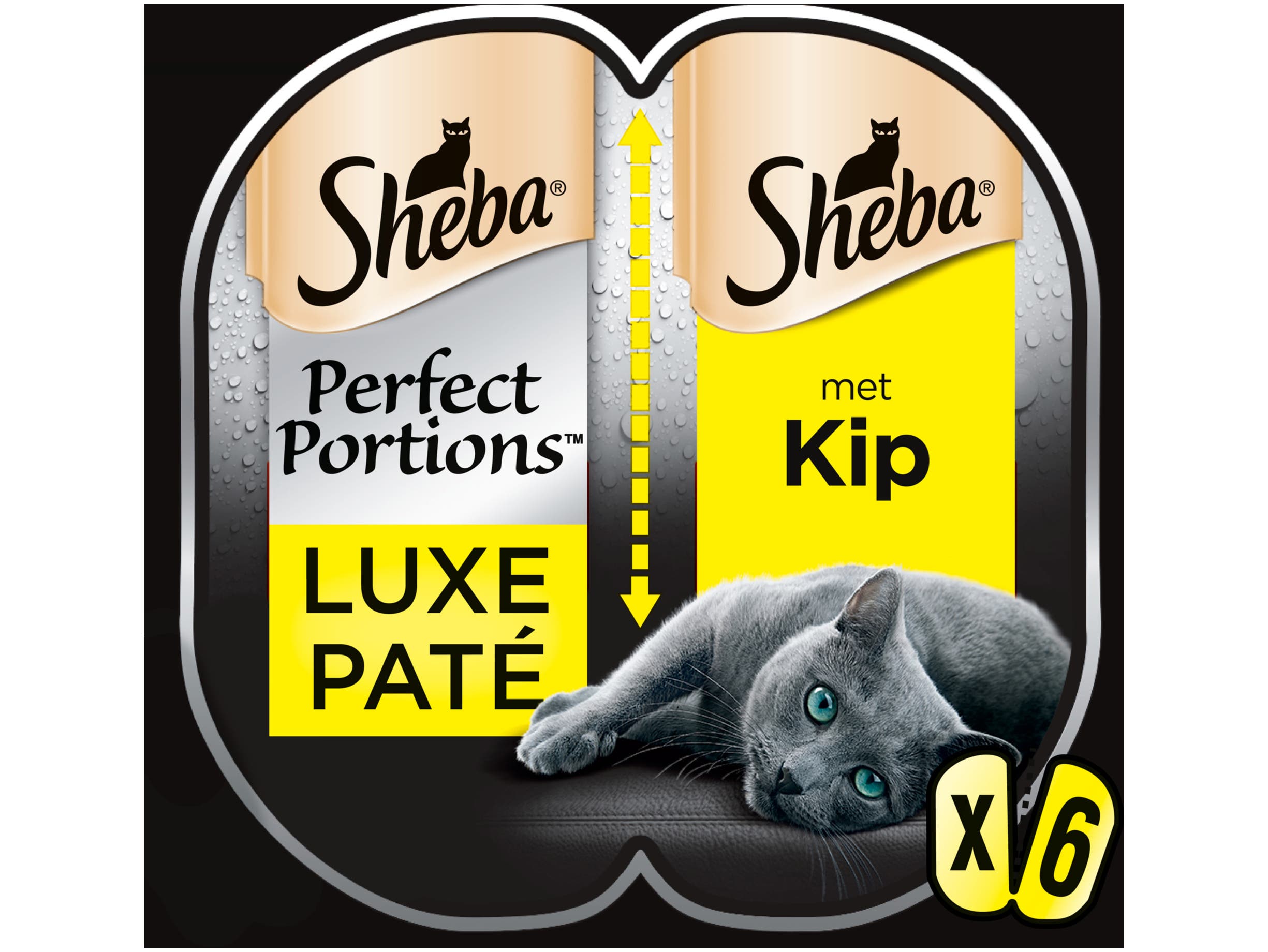 Sheba Perfect Portions - Luxe Pate met Kip - Kattenvoer - 6 x 37,