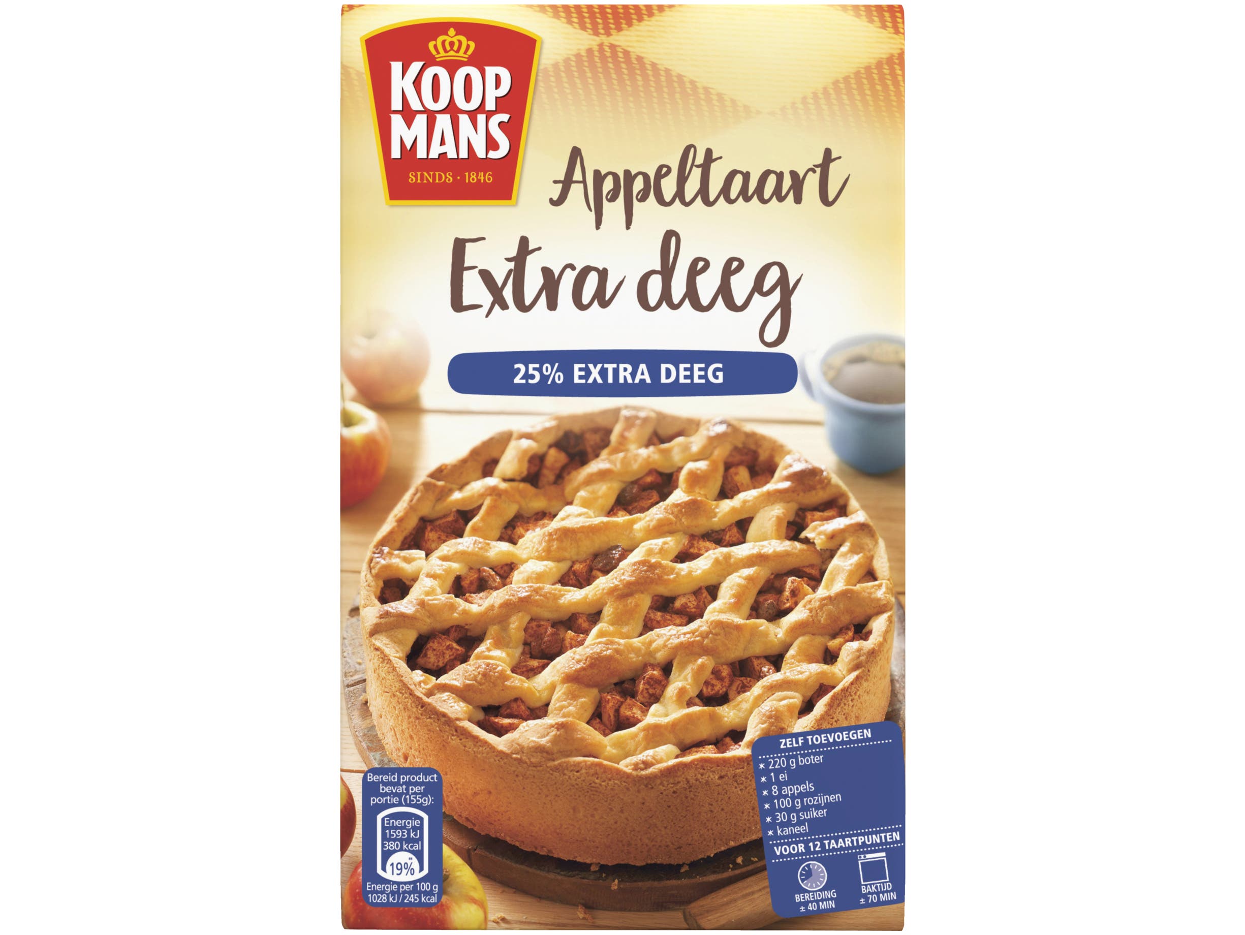 Koopmans Appeltaart extra deeg