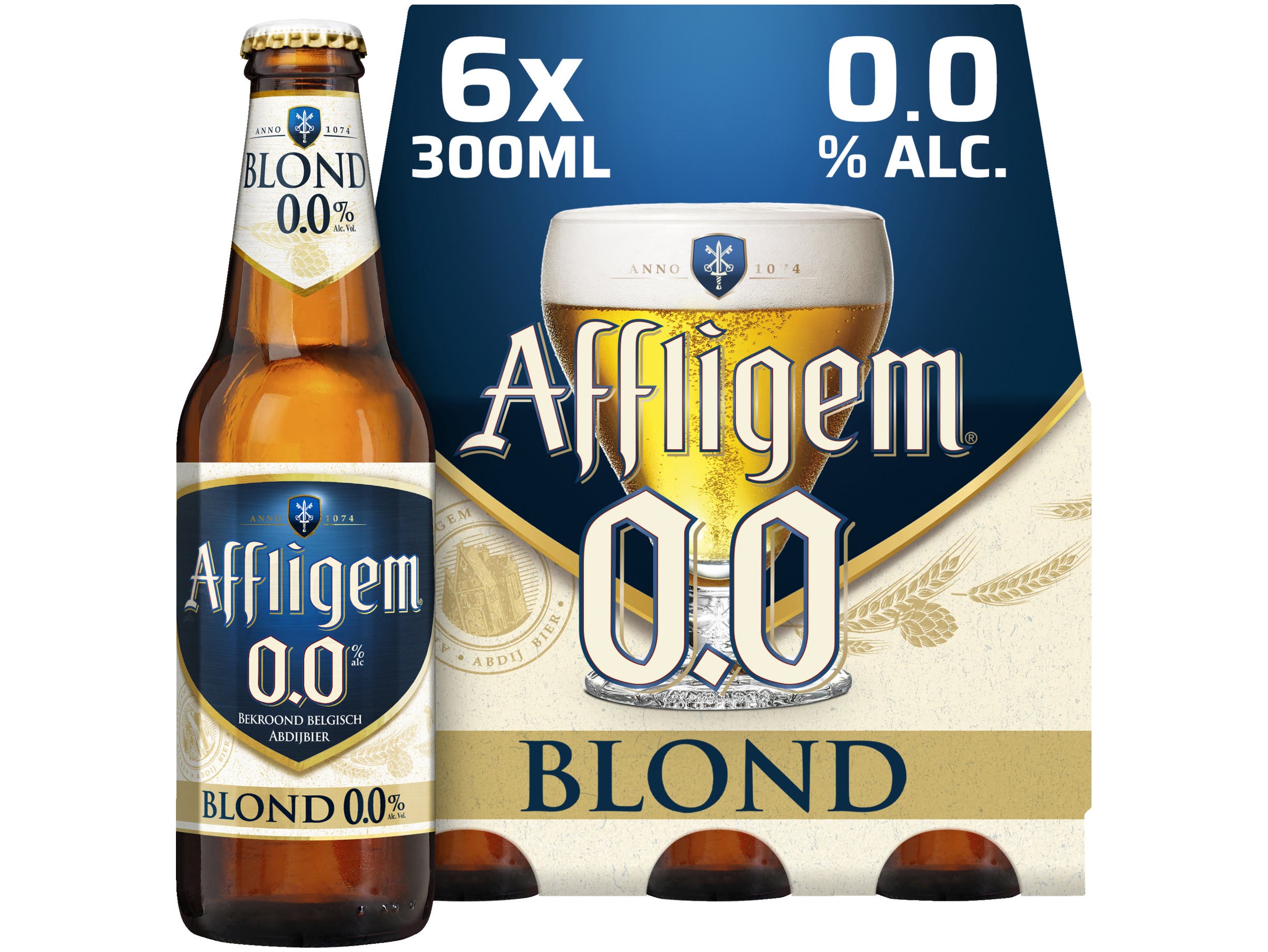 Affligem Blond 0.0 Bier Fles 6-pack
