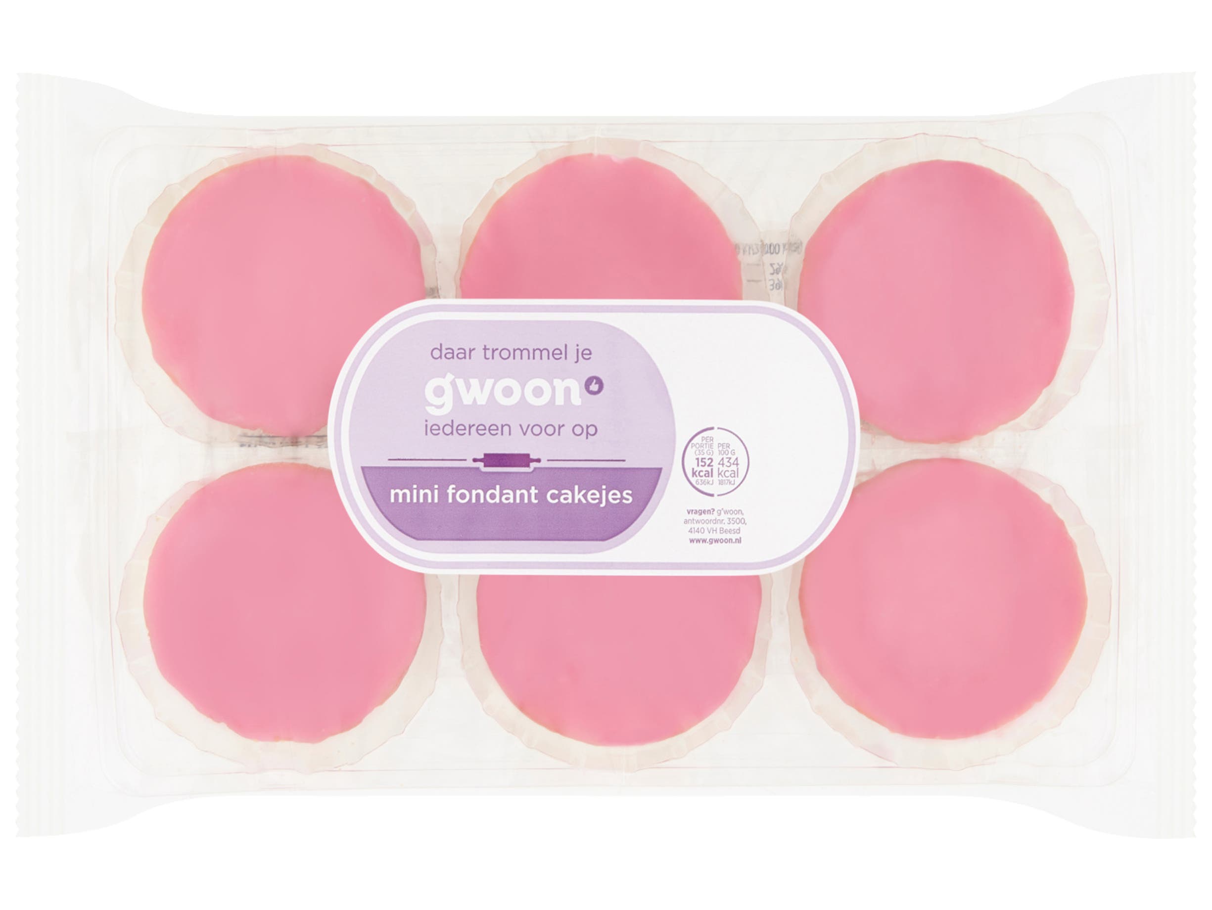 G'woon Mini roze koeken