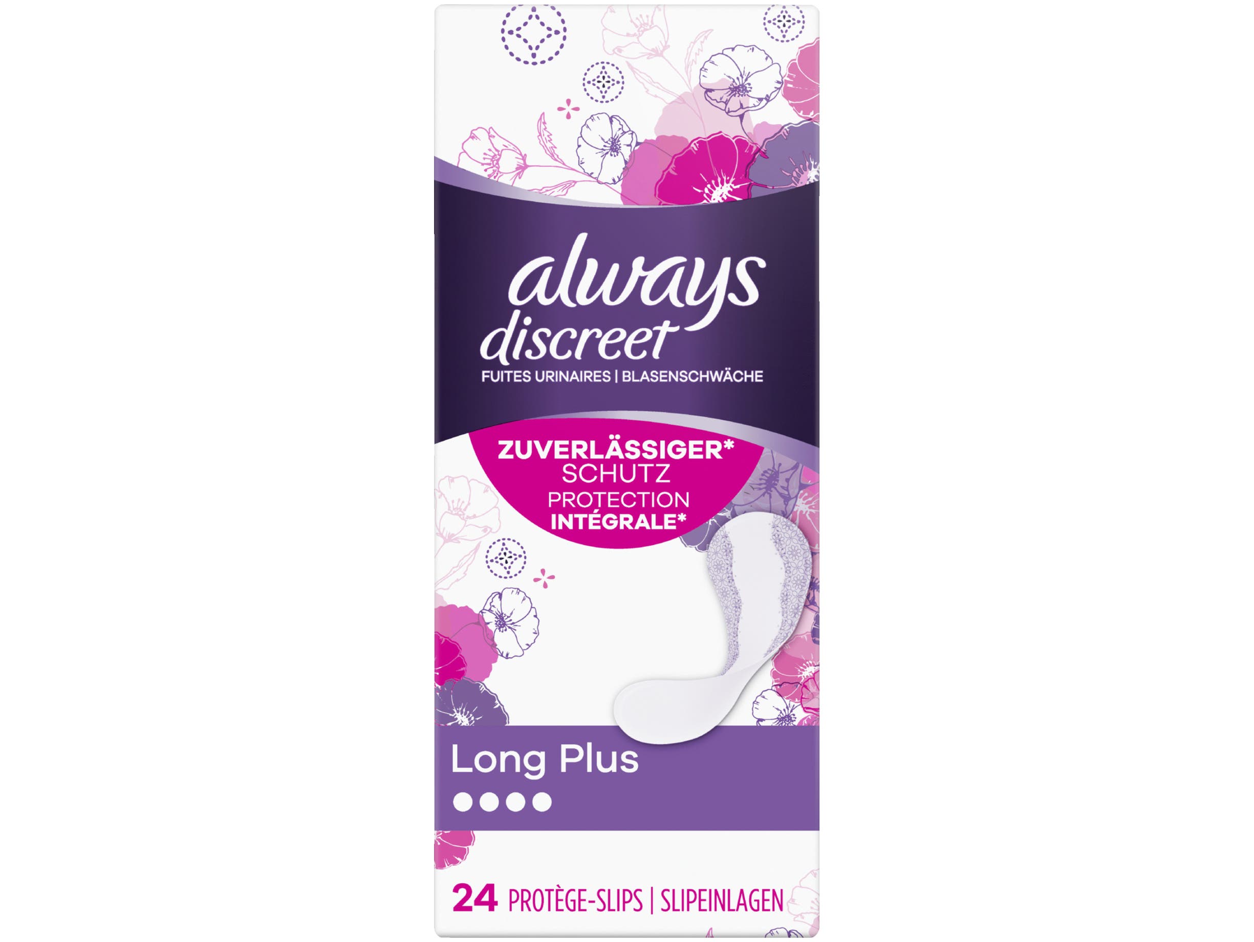 Always Discreet liners long plus