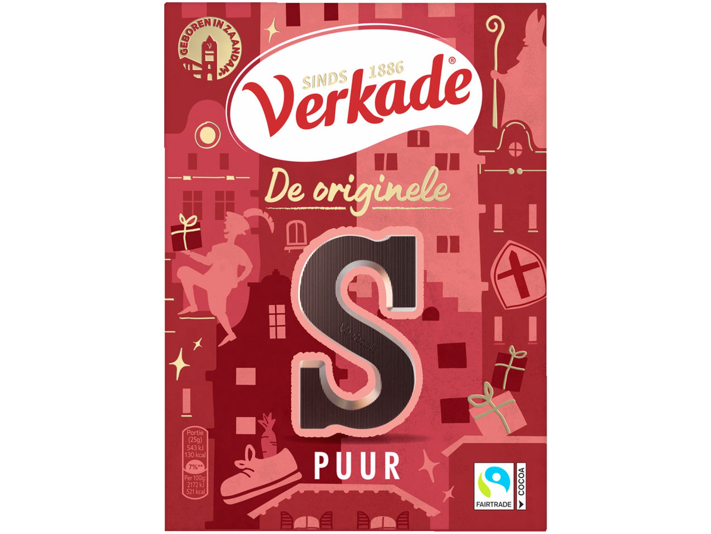 Verkade Chocoladeletter puur