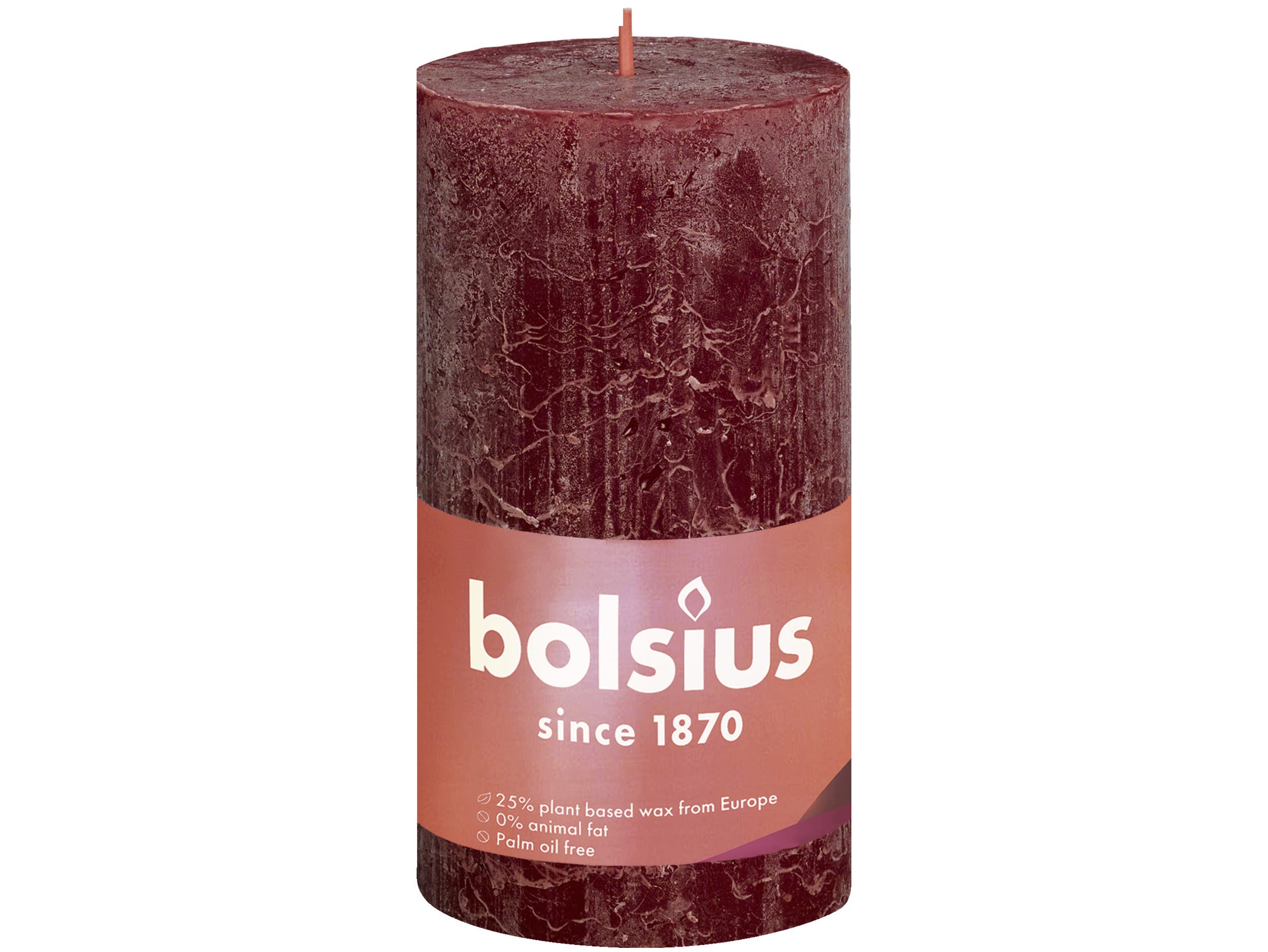 Bolsius Stopkaars bordeaux 13 cm