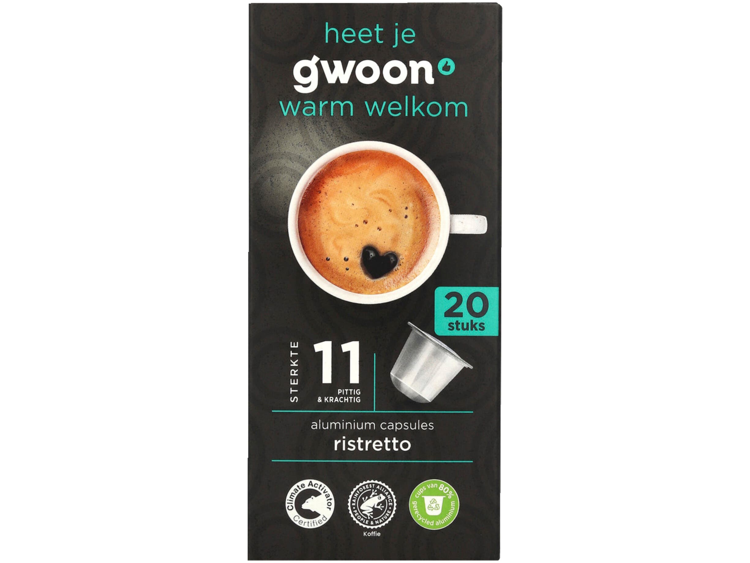 G'woon Koffiecups espresso ristretto