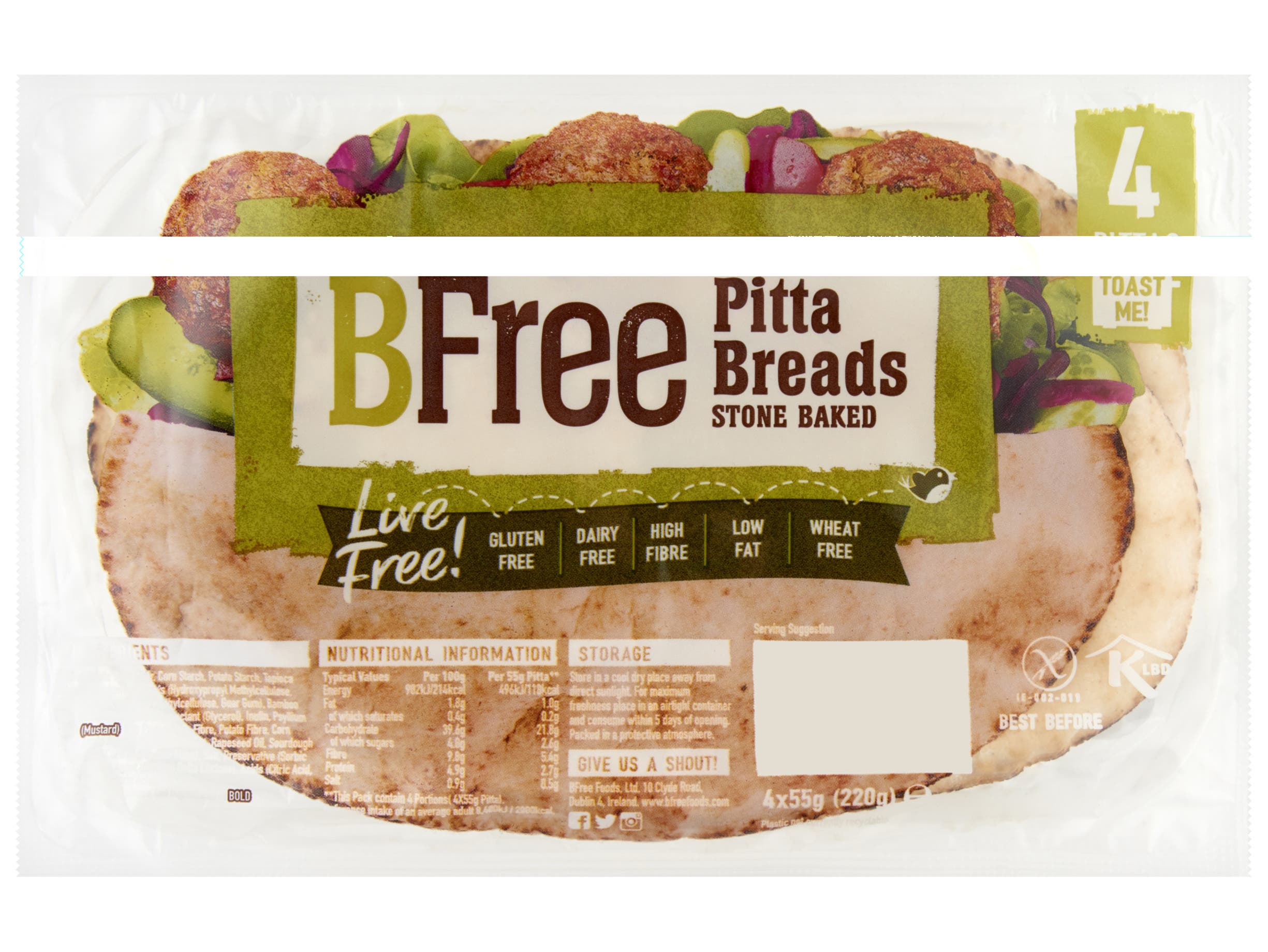 Bfree Glutenvrije volkeren pitabroodjes