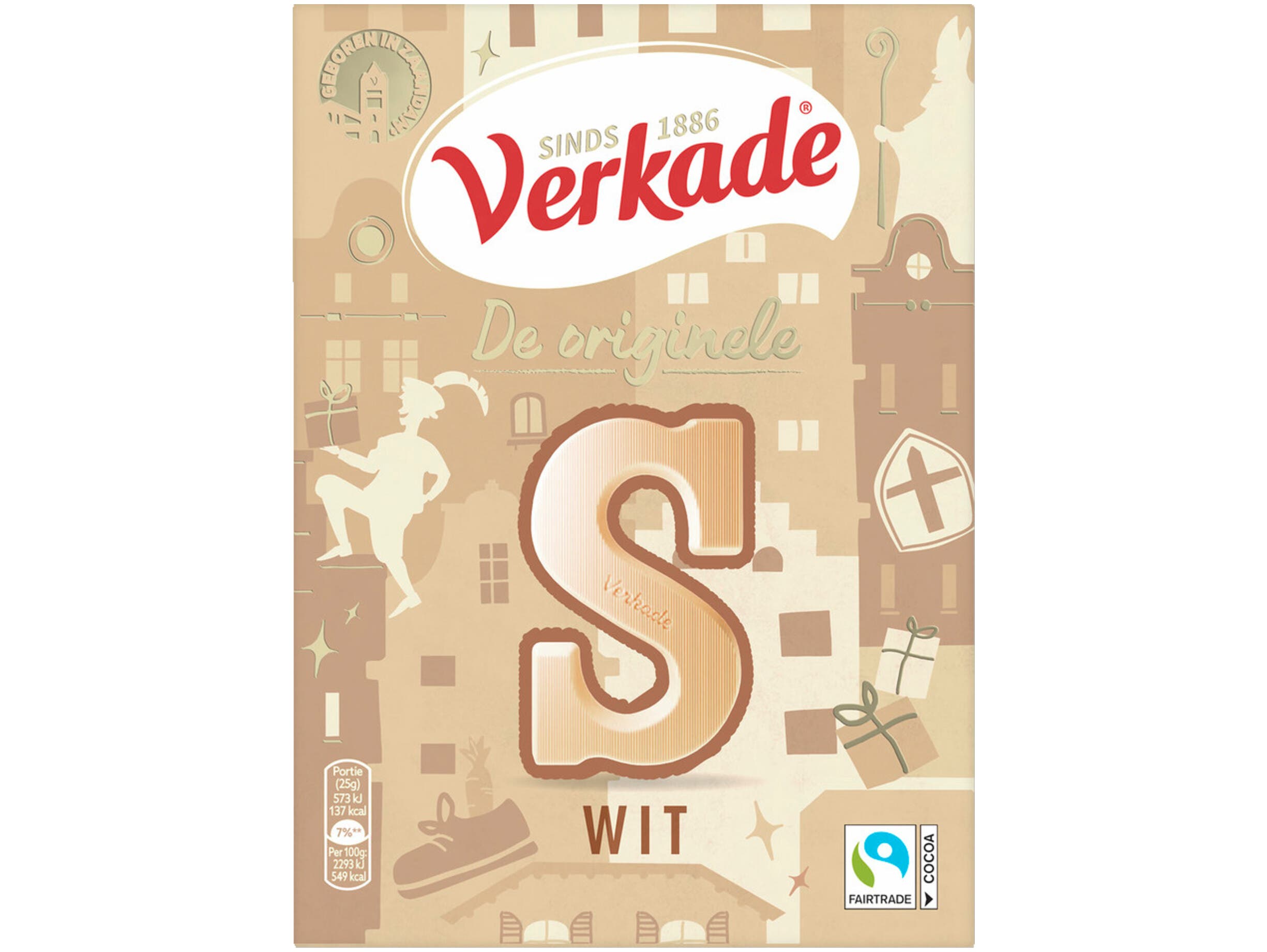 Verkade Chocoladeletter wit