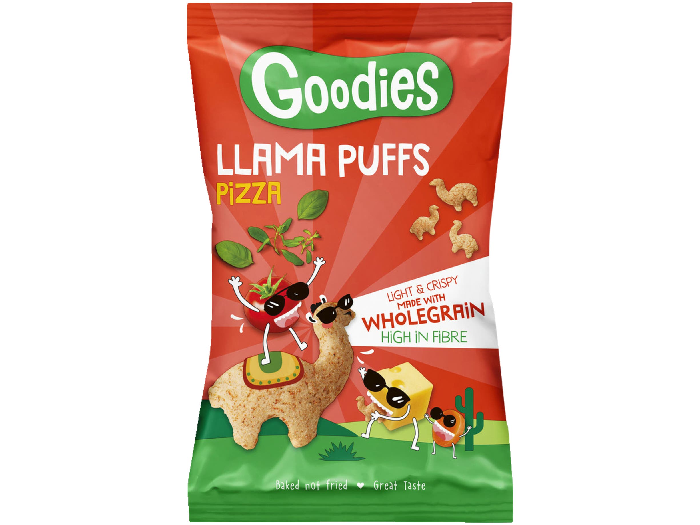 Goodies Knabbels llama puffs pizza
