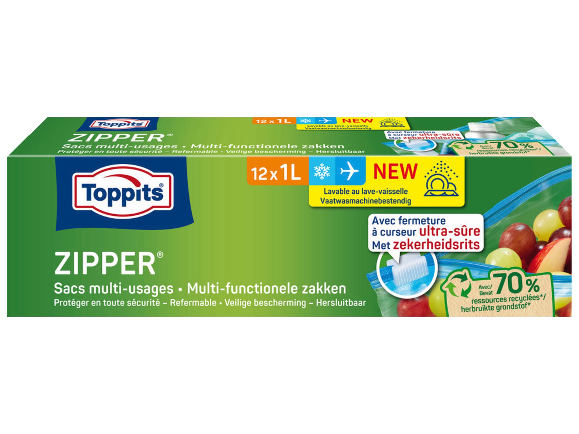 Toppits Zipper multi functional zakken