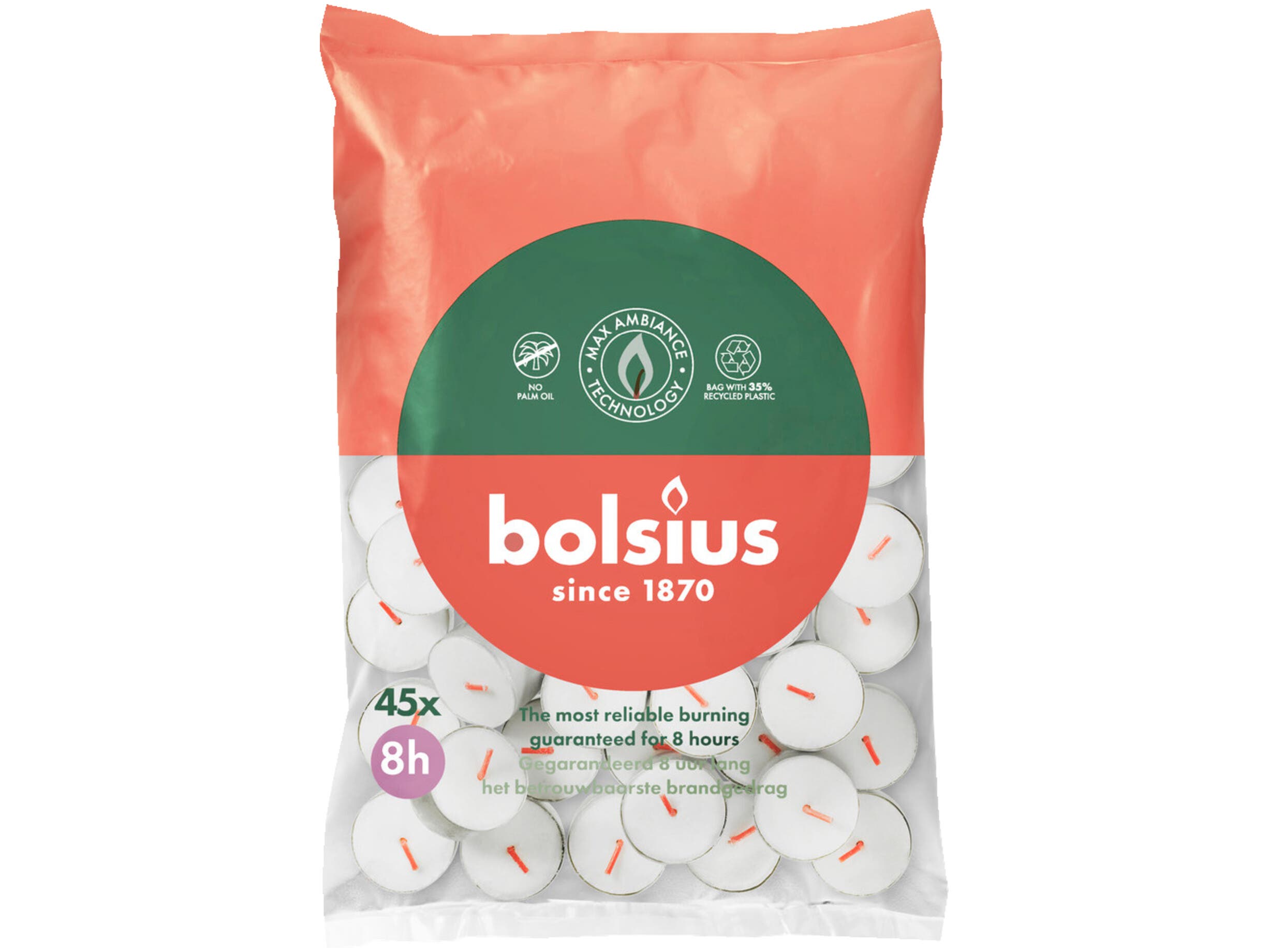 Bolsius Waxinelichtjes 8 uur