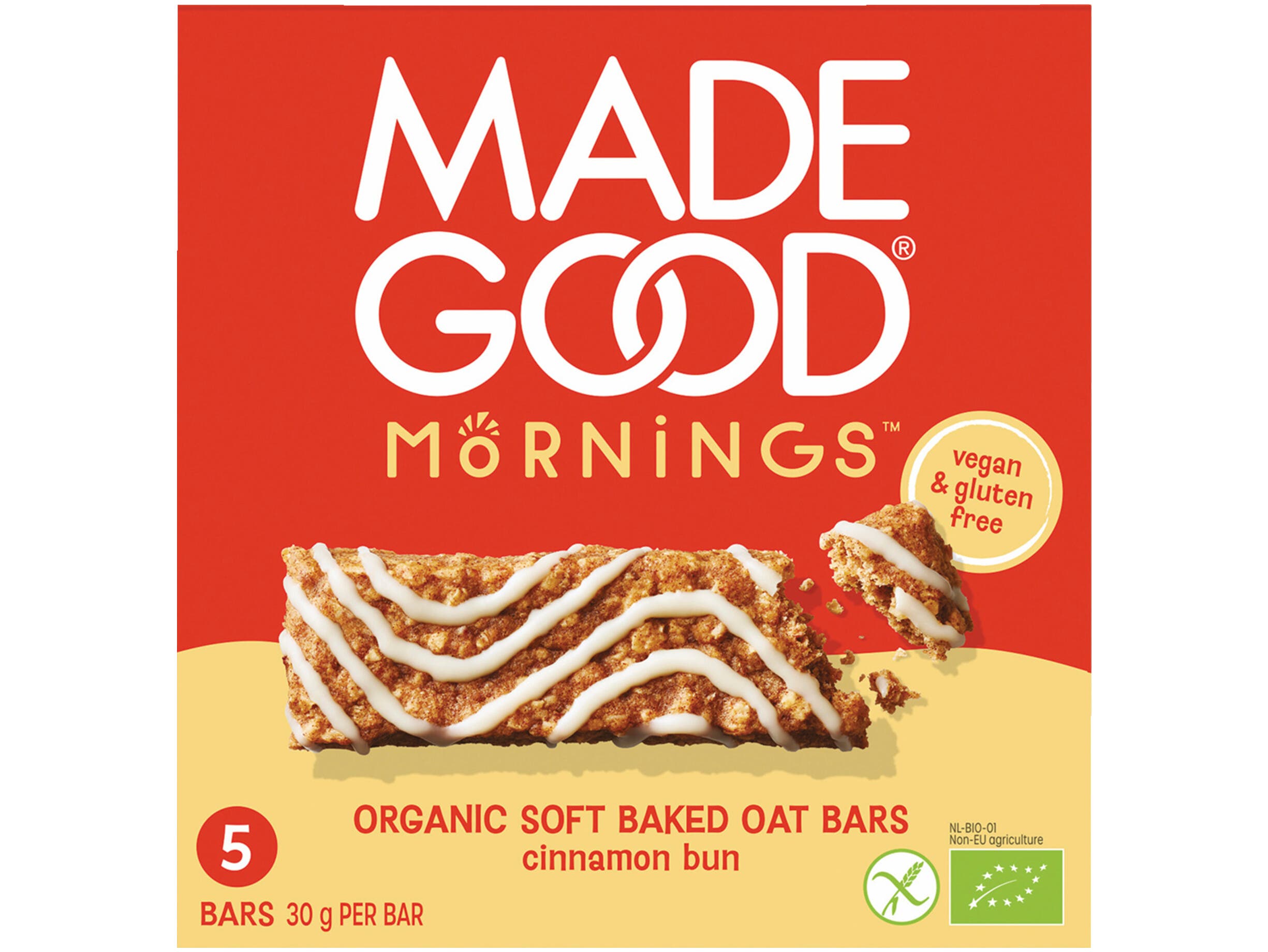 Made good Soft baked oat bars cinnamon bun