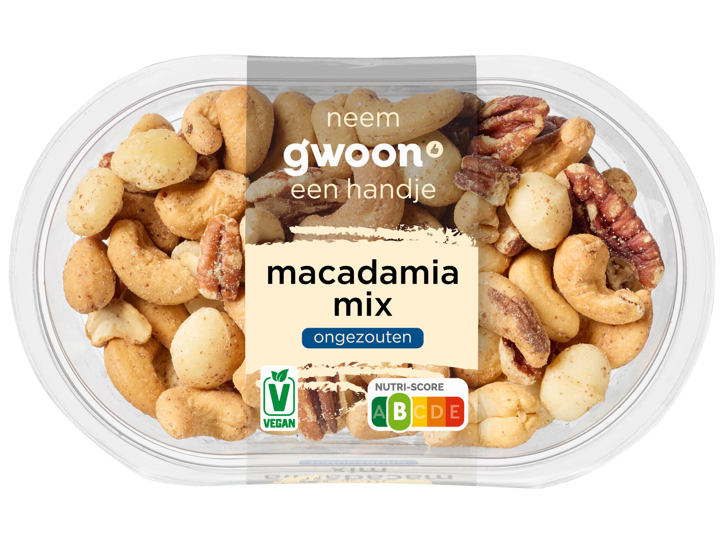 G'woon Macadamiamix ongezouten