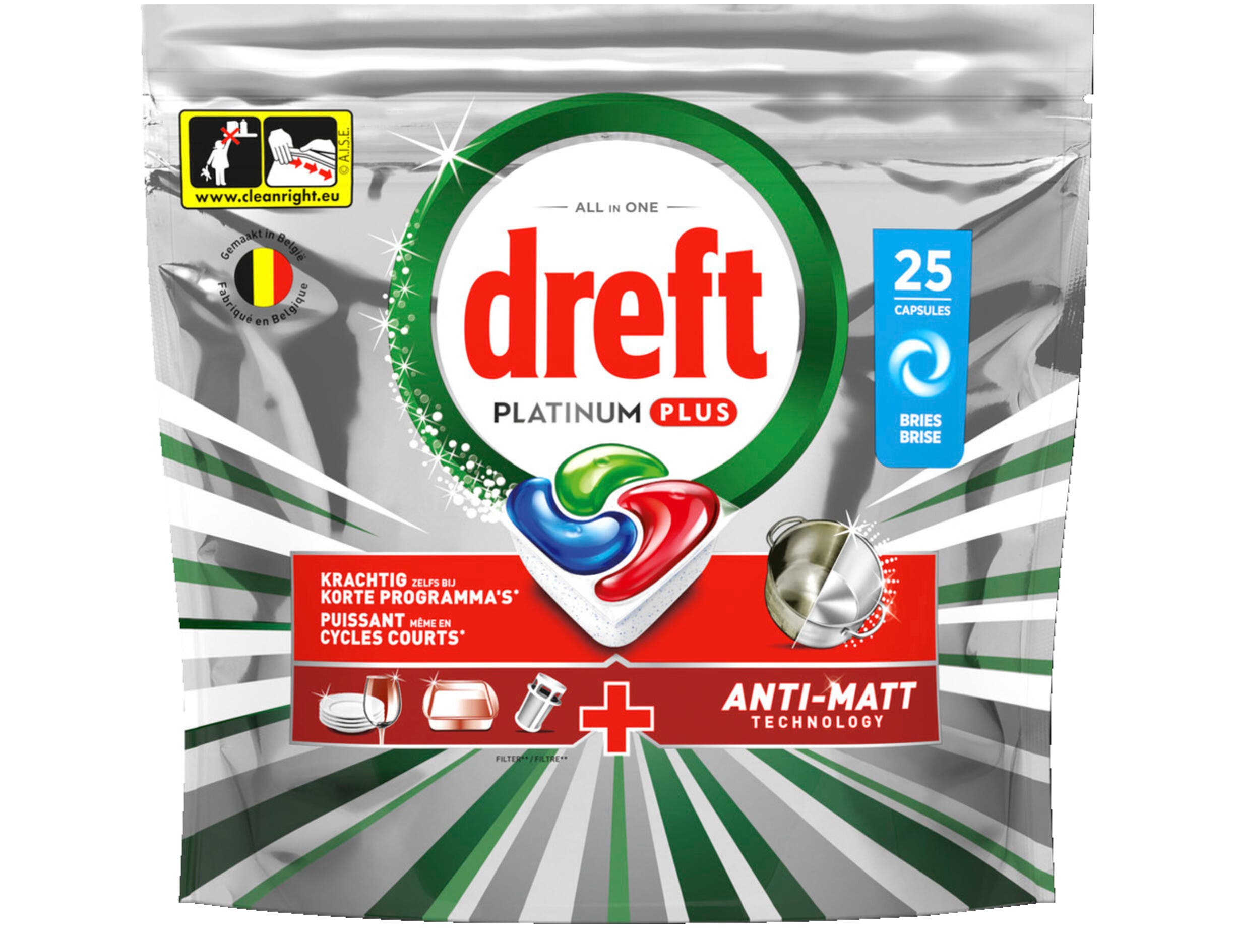 Dreft Platinum plus vaatwascapsules, bries